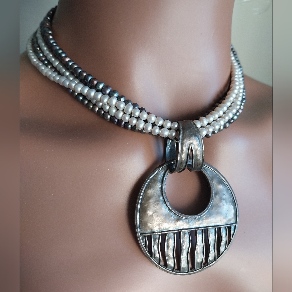 Silpada Sterling Silver Pearl Necklace - Picture 10 of 16
